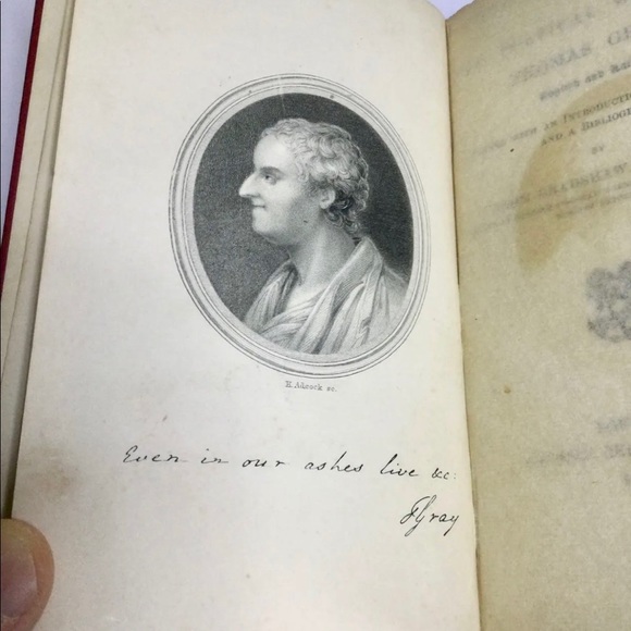 Antique Book Is Of The Poetical Works Of Thomas Gray, By John Bradshaw - Picture 3 of 11